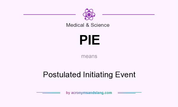 What does PIE mean? It stands for Postulated Initiating Event