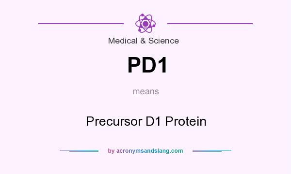 What does PD1 mean? It stands for Precursor D1 Protein