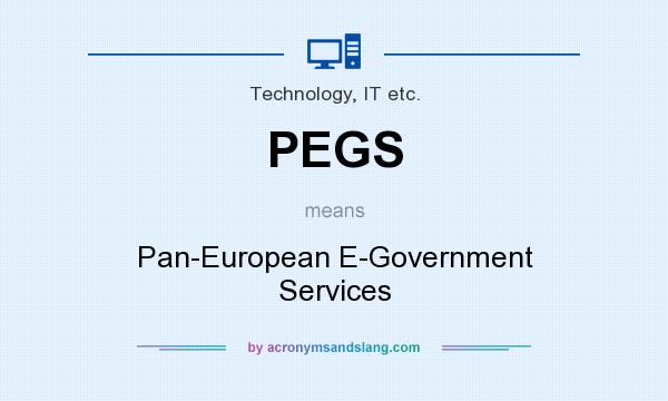 What does PEGS mean? It stands for Pan-European E-Government Services