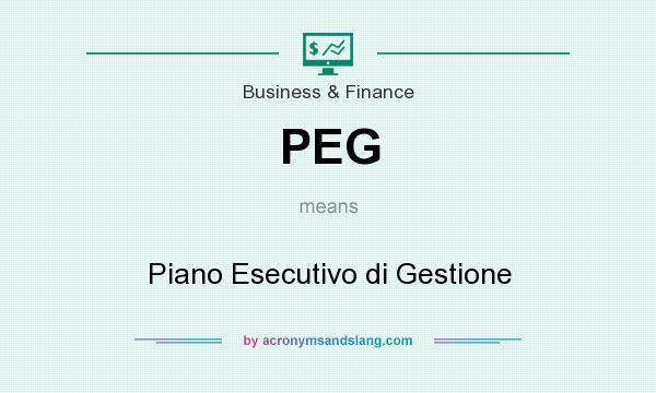 What does PEG mean? It stands for Piano Esecutivo di Gestione