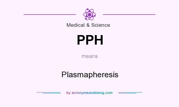 What does PPH mean? It stands for Plasmapheresis