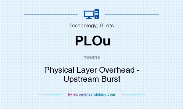 What does PLOu mean? It stands for Physical Layer Overhead - Upstream Burst