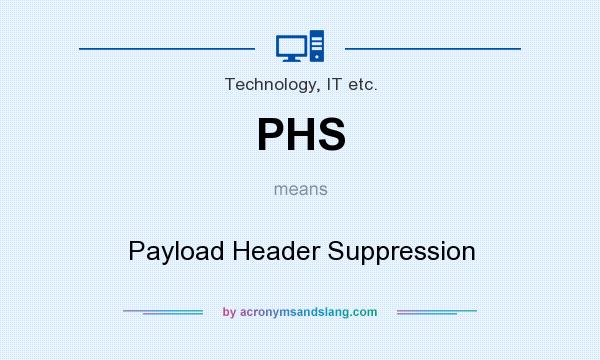 What does PHS mean? It stands for Payload Header Suppression