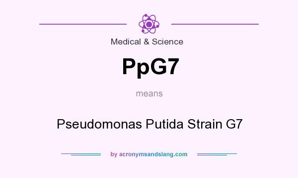What does PpG7 mean? It stands for Pseudomonas Putida Strain G7