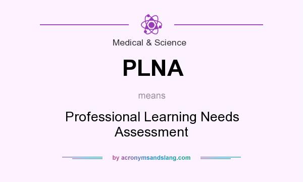 What does PLNA mean? It stands for Professional Learning Needs Assessment