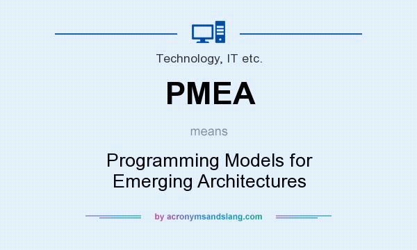 What does PMEA mean? It stands for Programming Models for Emerging Architectures