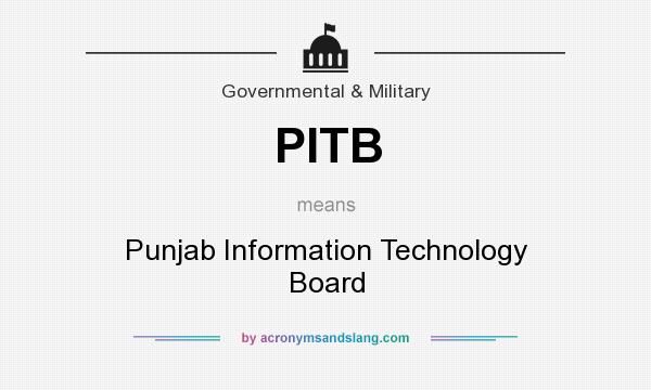 What does PITB mean? It stands for Punjab Information Technology Board