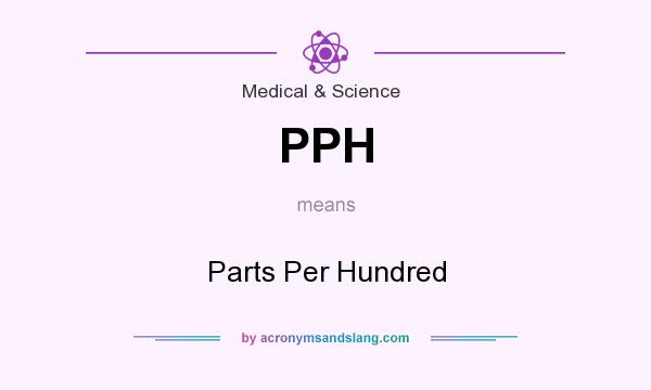 What does PPH mean? It stands for Parts Per Hundred