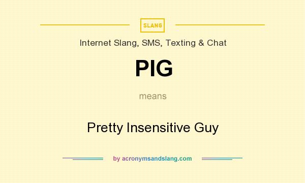 What does PIG mean? It stands for Pretty Insensitive Guy