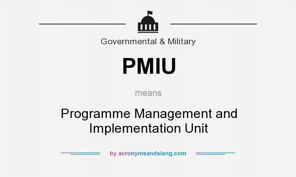What does PMIU mean? It stands for Programme Management and Implementation Unit