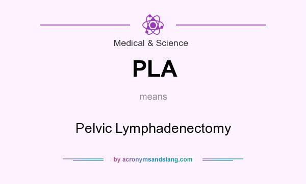 What does PLA mean? It stands for Pelvic Lymphadenectomy