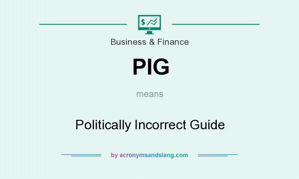 What does PIG mean? It stands for Politically Incorrect Guide