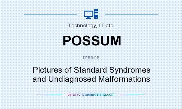 What does POSSUM mean? It stands for Pictures of Standard Syndromes and Undiagnosed Malformations