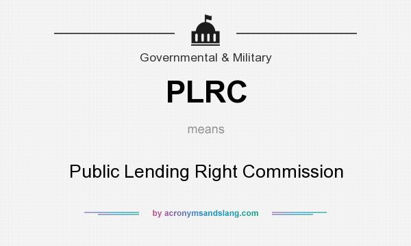 What does PLRC mean? It stands for Public Lending Right Commission