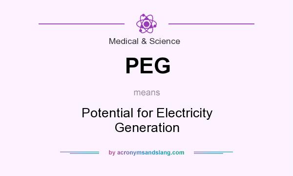 What does PEG mean? It stands for Potential for Electricity Generation