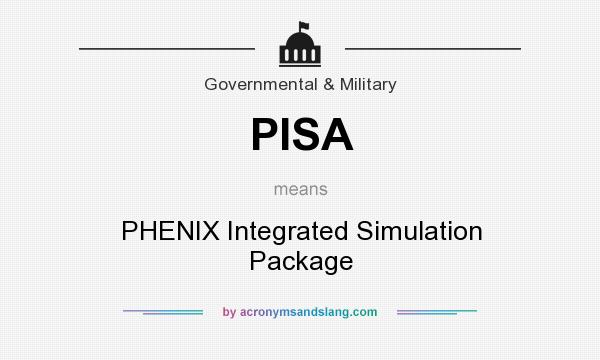 What does PISA mean? It stands for PHENIX Integrated Simulation Package