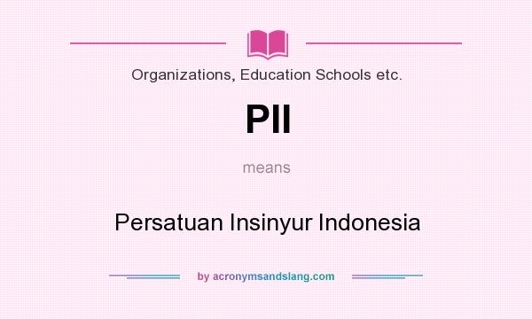 What does PII mean? It stands for Persatuan Insinyur Indonesia