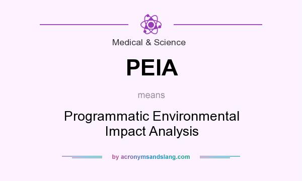 What does PEIA mean? It stands for Programmatic Environmental Impact Analysis