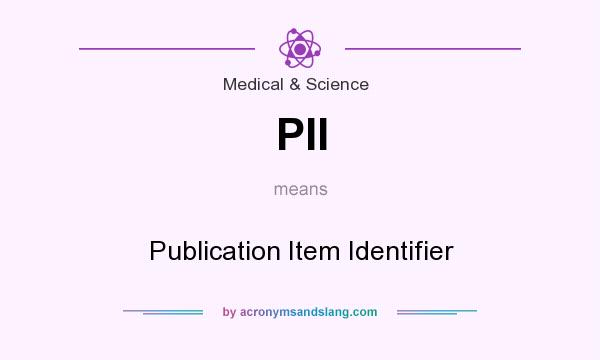 What does PII mean? It stands for Publication Item Identifier