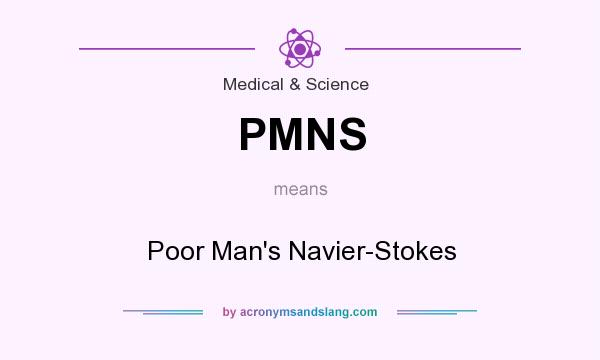 What does PMNS mean? It stands for Poor Man`s Navier-Stokes