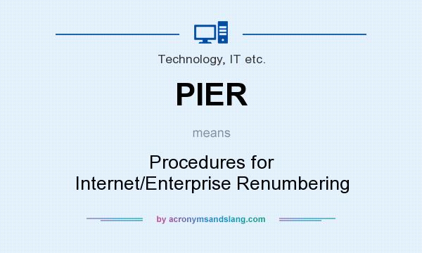 What does PIER mean? It stands for Procedures for Internet/Enterprise Renumbering