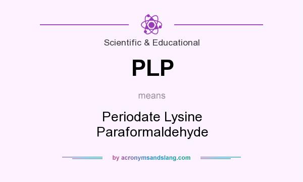 What does PLP mean? It stands for Periodate Lysine Paraformaldehyde