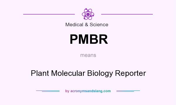 What does PMBR mean? It stands for Plant Molecular Biology Reporter