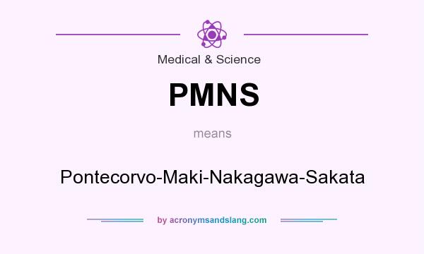 What does PMNS mean? It stands for Pontecorvo-Maki-Nakagawa-Sakata