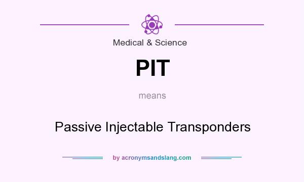 What does PIT mean? It stands for Passive Injectable Transponders