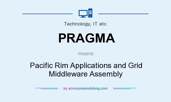 What does PRAGMA mean? It stands for Pacific Rim Applications and Grid Middleware Assembly