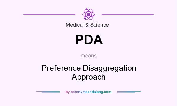 What does PDA mean? It stands for Preference Disaggregation Approach
