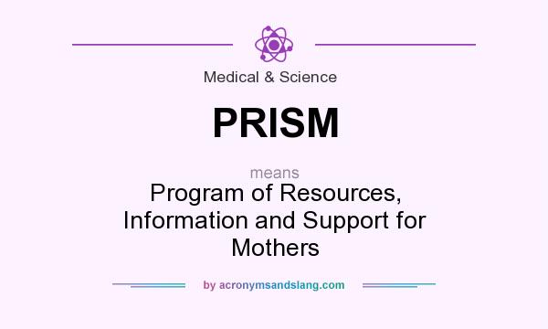 What does PRISM mean? It stands for Program of Resources, Information and Support for Mothers
