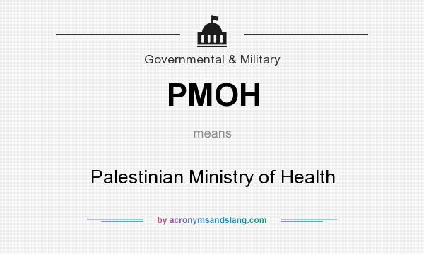 What does PMOH mean? It stands for Palestinian Ministry of Health