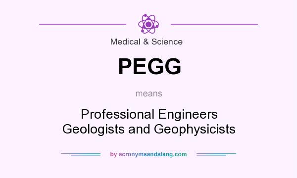 What does PEGG mean? It stands for Professional Engineers Geologists and Geophysicists
