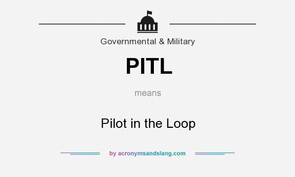 What does PITL mean? It stands for Pilot in the Loop