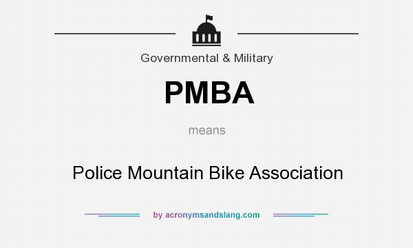 What does PMBA mean? It stands for Police Mountain Bike Association