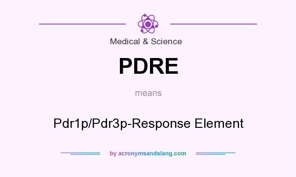 What does PDRE mean? It stands for Pdr1p/Pdr3p-Response Element