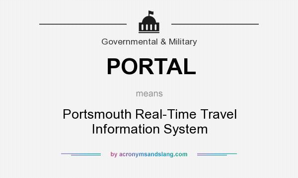 What does PORTAL mean? It stands for Portsmouth Real-Time Travel Information System