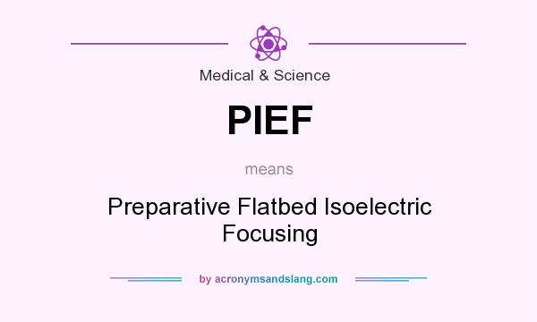 What does PIEF mean? It stands for Preparative Flatbed Isoelectric Focusing