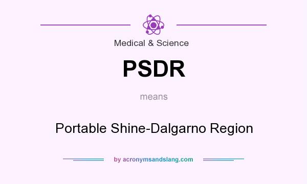 What does PSDR mean? It stands for Portable Shine-Dalgarno Region