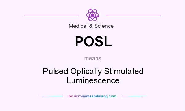 What does POSL mean? It stands for Pulsed Optically Stimulated Luminescence