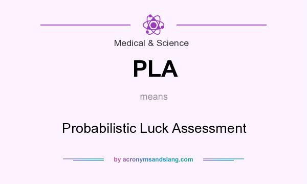 What does PLA mean? It stands for Probabilistic Luck Assessment