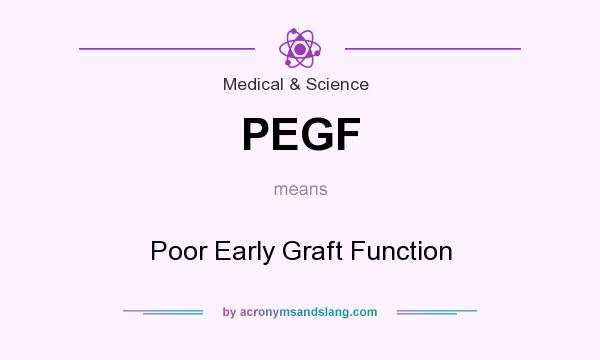What does PEGF mean? It stands for Poor Early Graft Function