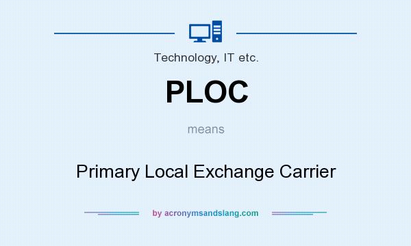 What does PLOC mean? It stands for Primary Local Exchange Carrier