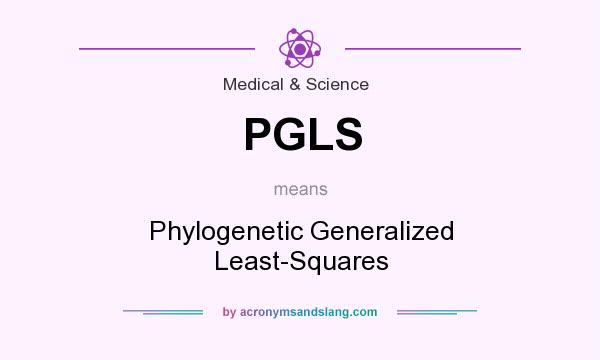 What does PGLS mean? It stands for Phylogenetic Generalized Least-Squares