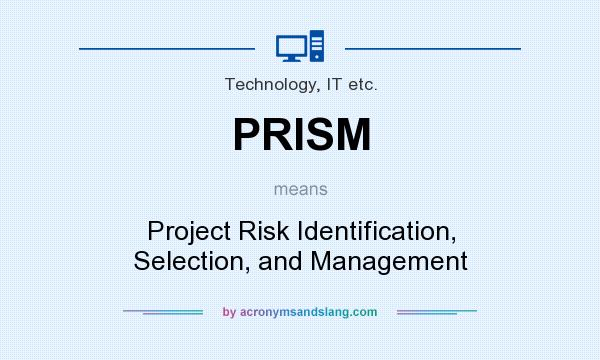What does PRISM mean? It stands for Project Risk Identification, Selection, and Management