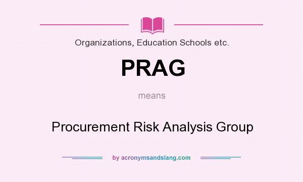 What does PRAG mean? It stands for Procurement Risk Analysis Group