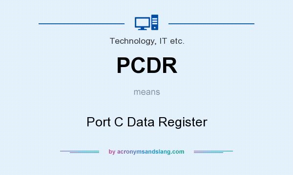 What does PCDR mean? It stands for Port C Data Register