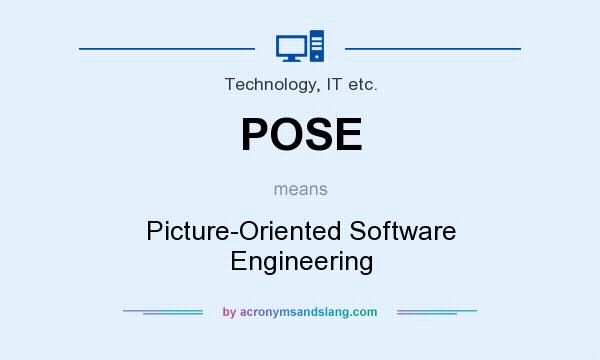 What does POSE mean? It stands for Picture-Oriented Software Engineering