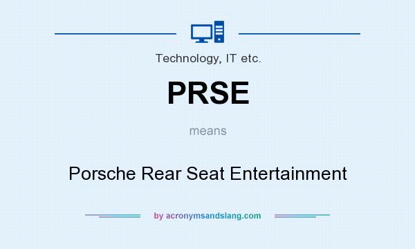 What does PRSE mean? It stands for Porsche Rear Seat Entertainment
